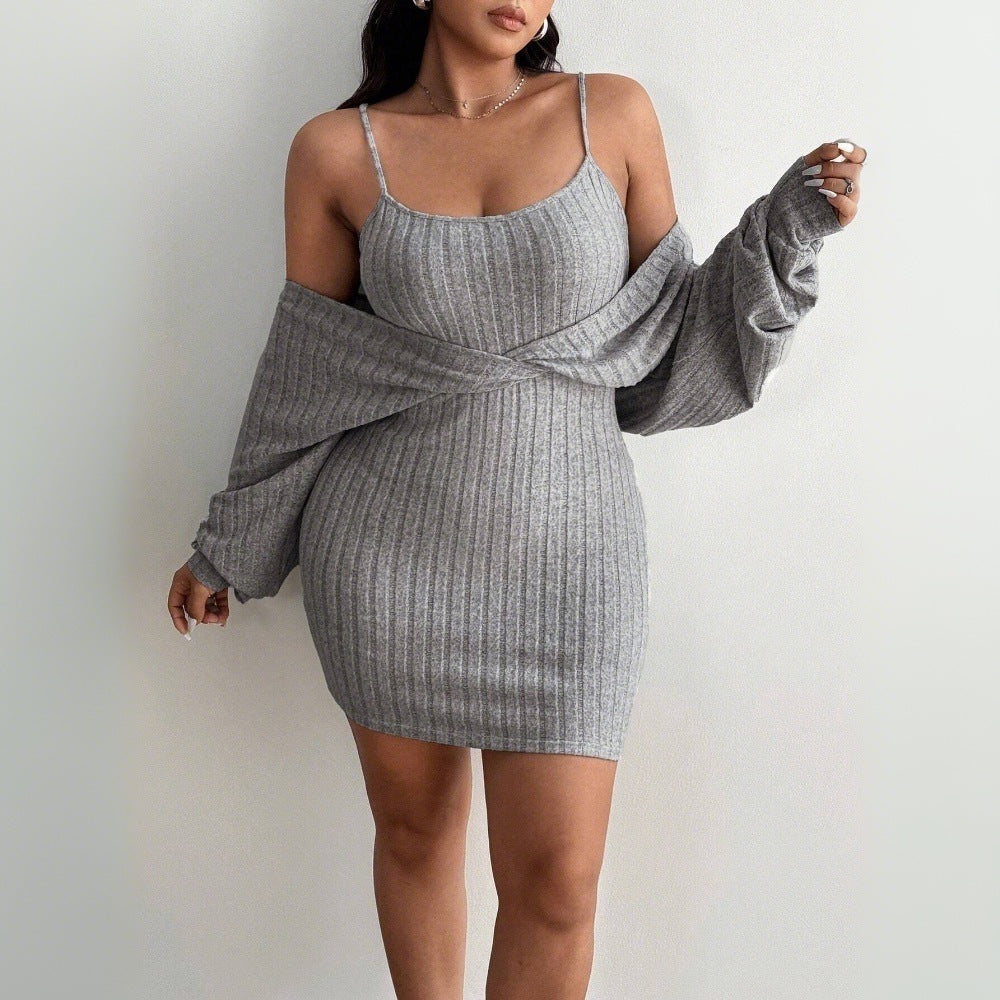 Women's Solid Color Fake Two Pieces Leisure Slimming Skirt