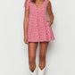 Women's Casual Tie-back V-neck Short Dress