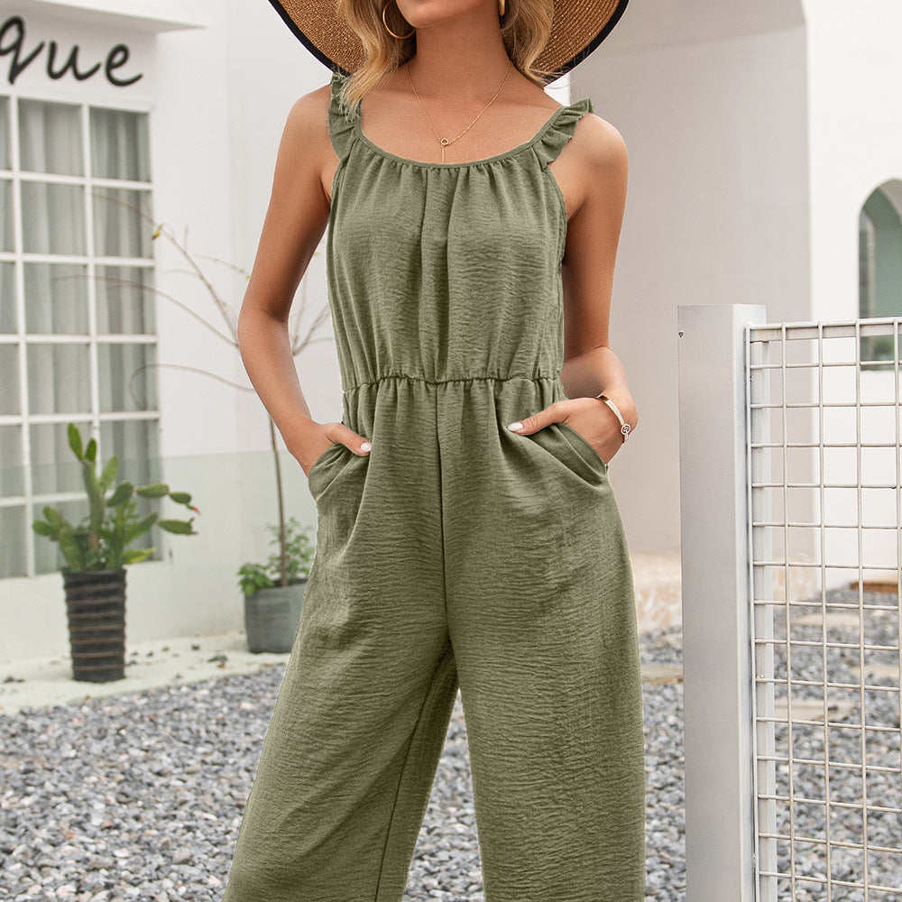 Women's Casual Narrow Waist Slim Jumpsuit