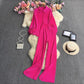Socialite Temperament Leisure High Waist Drape Pleated Wide-leg Trousers