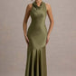 French Fishtail Shoulder Banquet Temperament Dress