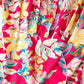 Women's Fashionable Simple Flower Printed Waist-controlled Long Sleeve Dress