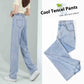 Elastic Waist Lyocell Jeans Women