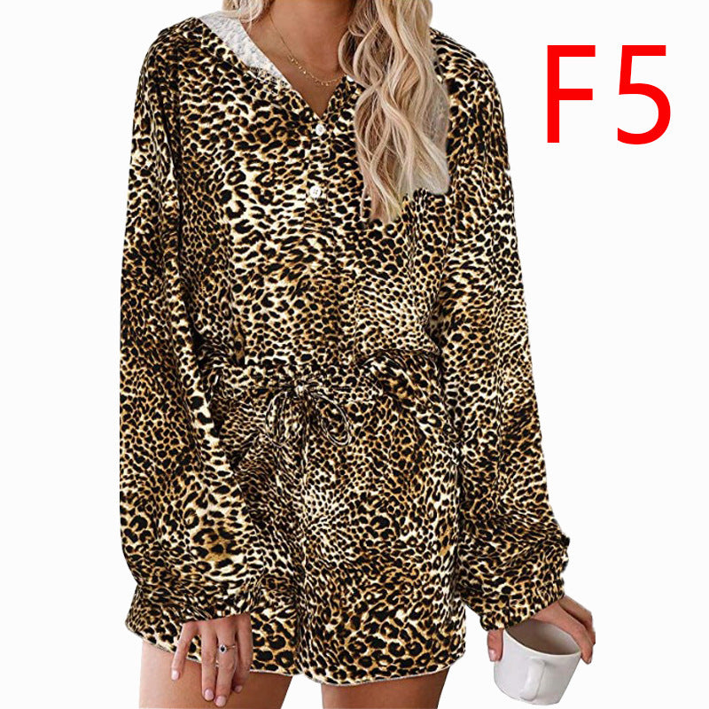 Breathable Long-sleeved Fungus Edge Home Clothes Two-piece Suit