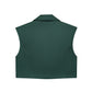Fashion Short Lapel Vest Wide-leg Pants