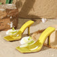 Flower Decoration Open Toe High Heel Slippers Female Summer