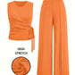 Casual Sleeveless Set Lazy Style Women's Suit