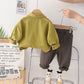 Color Block Shirt Small And Medium Boys Three-piece Suit
