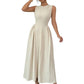 European And American-style Sleeveless Figure-flattering Waist-cinching Dress