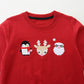 Pull en coton tricoté à col rond pour enfants, modèles d'automne, broderie de dessin animé