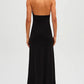 European And American Solid Color See-through Low Cut Sleeveless Dress Women