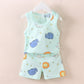 Fashion Children's Sleeveless Vest Shorts Set