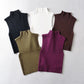 Women's Half-turtleneck Sleeveless Knitted Vest