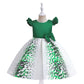 Girls' Fashion Casual Flounced Sleeve Polka Dot Printed Dress