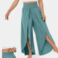 Pantalon de yoga ample fendu, taille haute, élastique, jambes larges, mode femme, vêtements polyvalents
