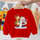 Pull pour enfant imprimé Père Noël, bonhomme de neige, élan
