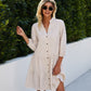 Fashion Printed Plaid V-neck Three-quarter Sleeve Women's Dress