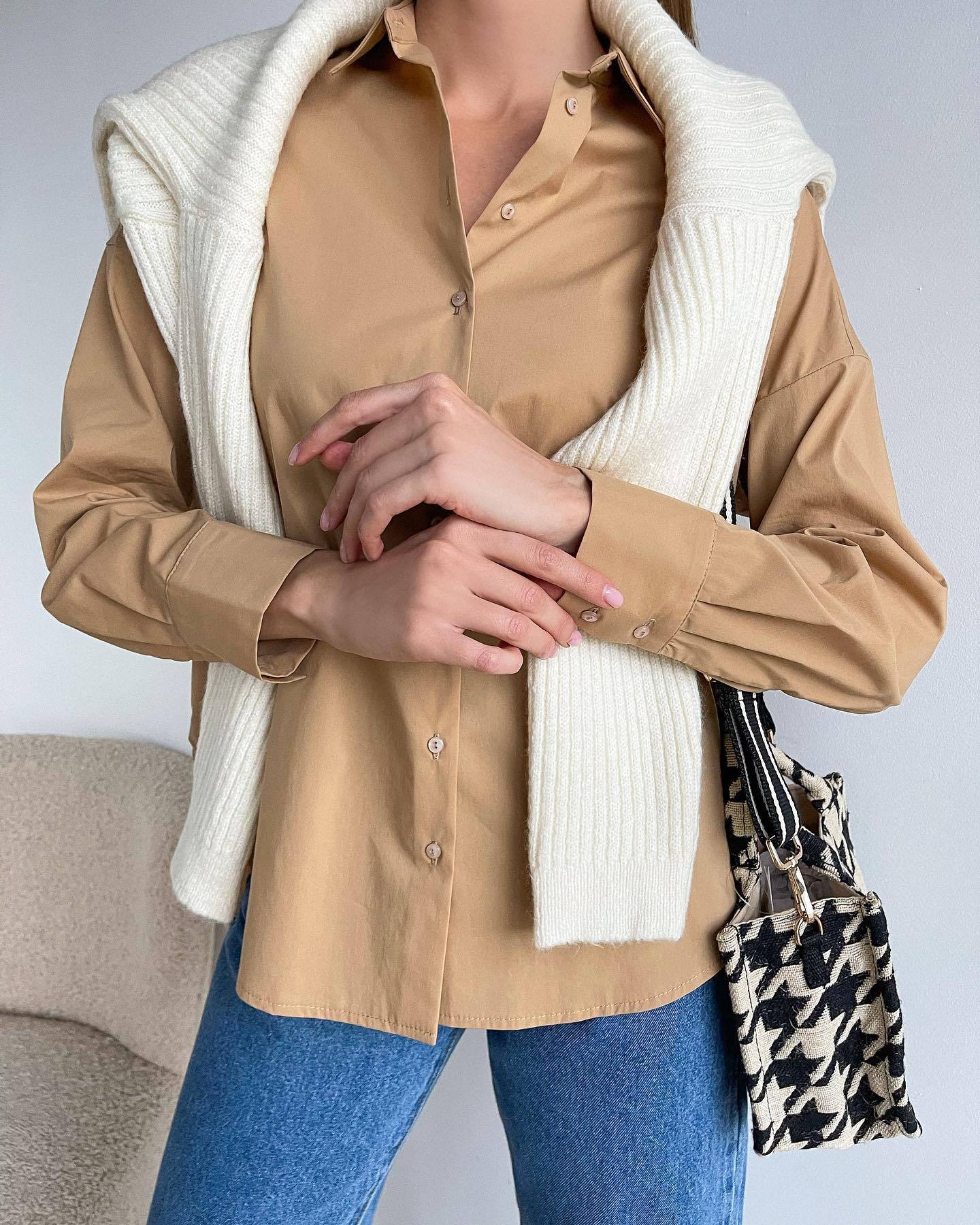 Fashion Women's Single Pocket Solid Shirt
