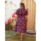 Robe ample imprimée style rétro européen et américain, grande taille, décontractée, col en V