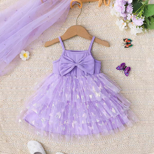 Summer Cute Bow Decoration Three-layer Butterfly Mesh