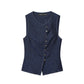 Summer Women's Double Breasted Vest Casual Trousers
