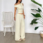 Womens Two Piece Set Tank Top And Wide Leg Pants