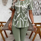 Womens Casual Sporty Two-piece Set Featuring A Crew-neck Top And Shorts