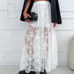 Lace See-through A- Hem Skirt