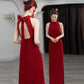 Women's Banquet Neck Hanging Evening Dress