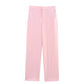 Cuff Suit Jacket Elegant Straight-leg Trousers Suit