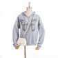 Women's Sweater With Fleece Pockets And Butterfly Zipper Cardigan