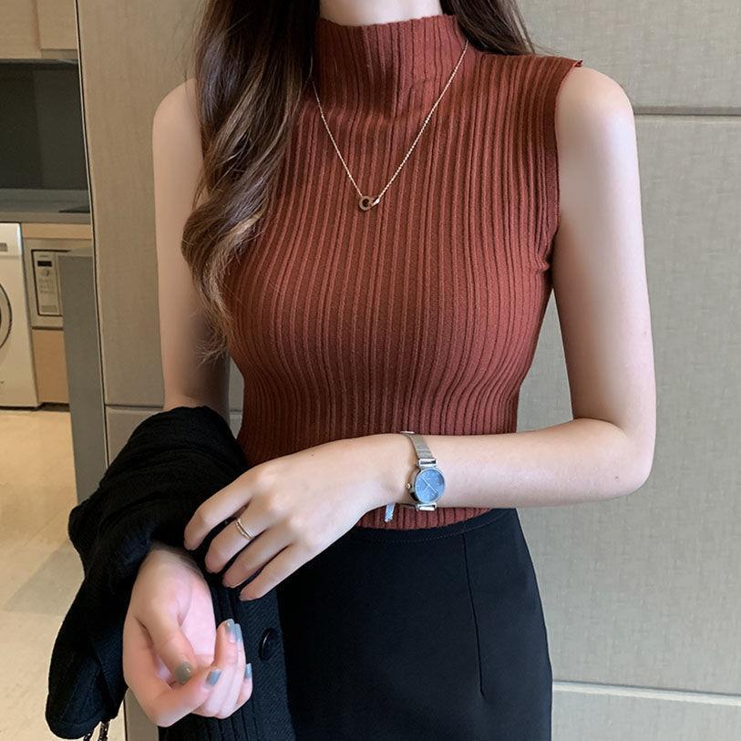 Camisole Vest Women's Suit Inner All Match Half Turtleneck