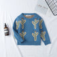 Pull jacquard à motif cactus simple et tendance pour enfant