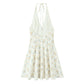 Women's Printed Hanging Collar Dress