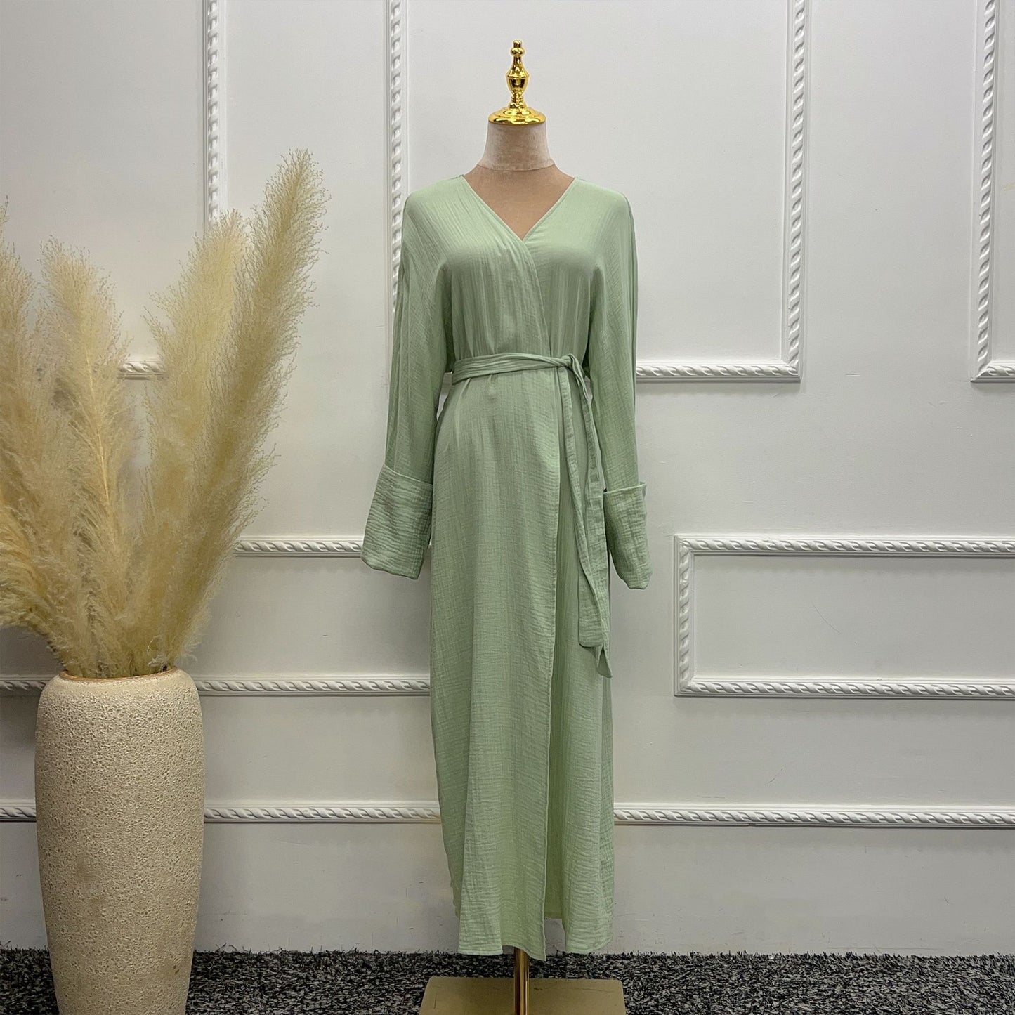 Pure Cotton Casual Plus Size Top Two-piece Pants Suit