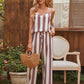 Women's Striped Tank Top And Casual Pants Two-piece Set