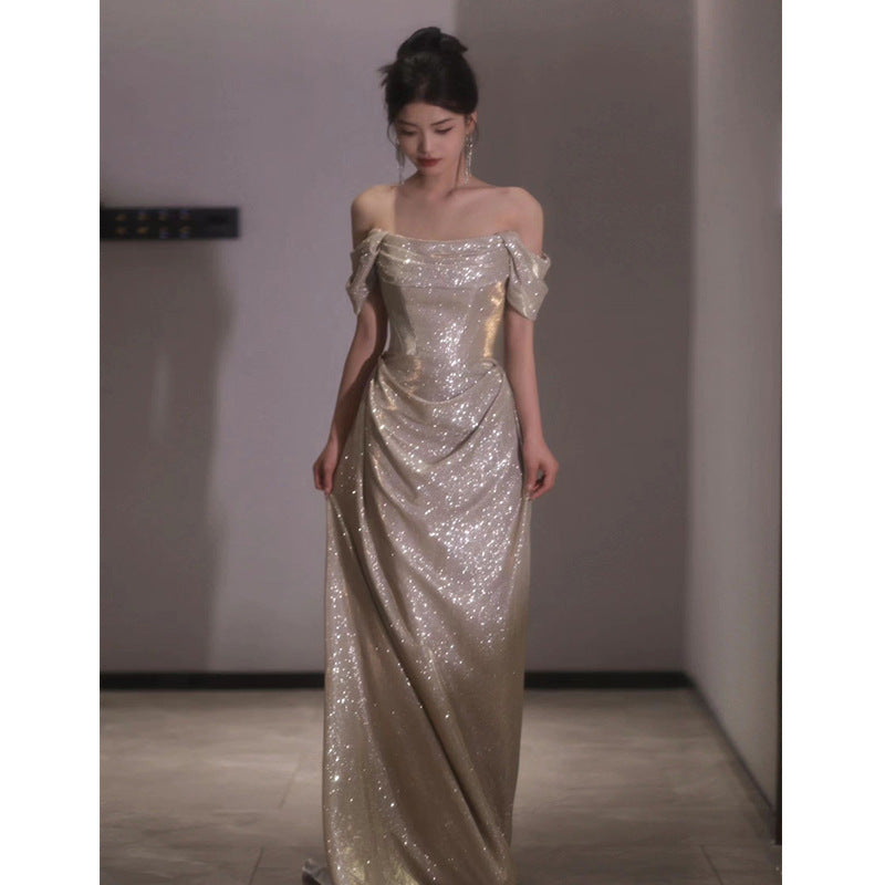 Women's Shiny Banquet Host Dress
