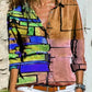 Women's Printed Geometric Shirt Without Chest Pocket