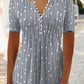 Chemise d'été à manches courtes et col en V pour femme