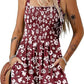 Flower Print Shorts Jumpsuit Summer Fashion Sleeveless Beach Bodysuit