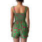 Spaghetti-strap Floral Print Shorts Two-piece Set