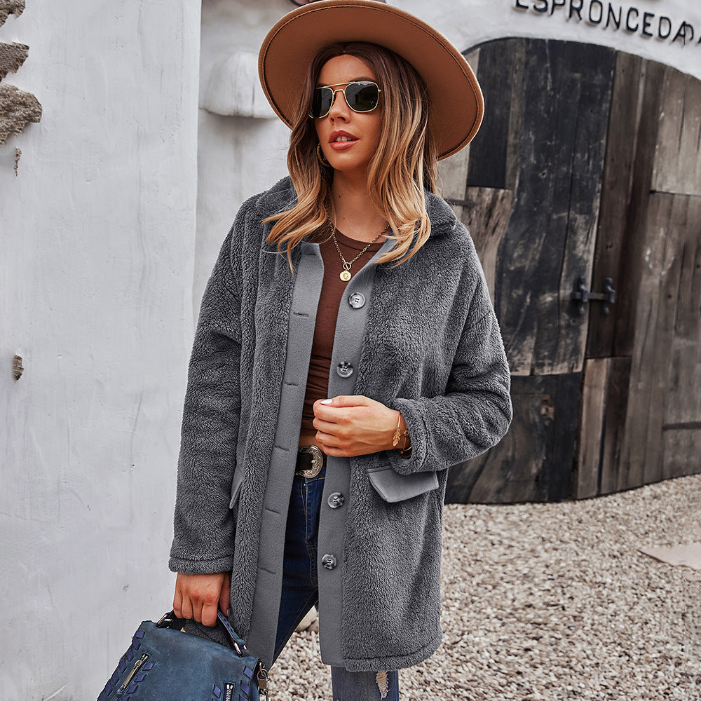 Jacket Long-sleeved Double-faced Fleece Top