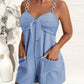 Women's Clothing Elegant Solid Color Metal Strap Pocket Short Casual Jumpsuit