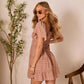 Women's Fashion Backless Strapless Tie-up Mini Dress