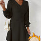 Women's Autumn And Winter Thickened Double-sided Plush V-neck Slimming Dress Pajamas
