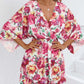 Printed V-neck Women's Clothing Dress