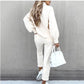 Autumn And Winter Long Sleeve Fleece Fashion Casual Sweater Suit