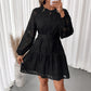 European And American Long Sleeve Elegant Jacquard Dress
