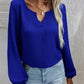 Loose Pullover Chiffon Temperament Commuter Solid Color Long-sleeved Bottoming Shirt