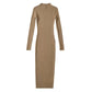 Round Neck Knitted Dress Stretch Slim